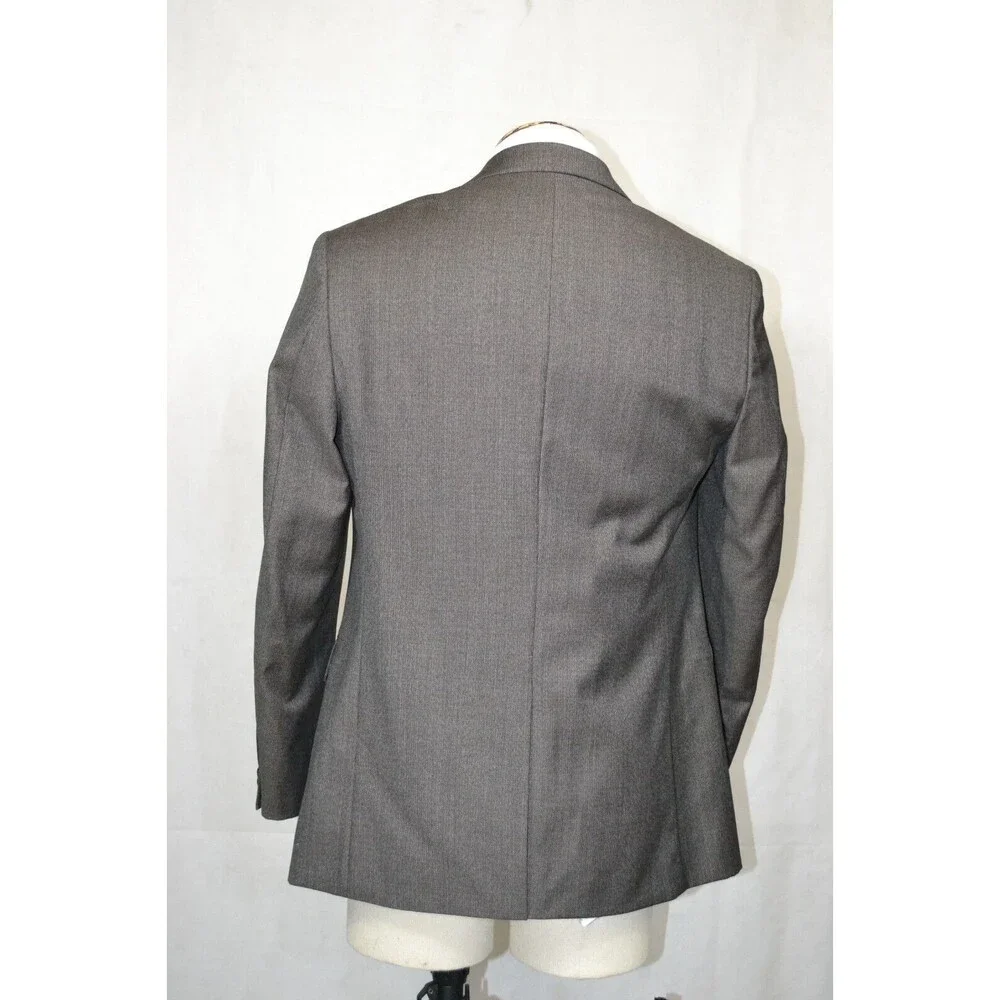 Banana‎ Republic 100% Wool Blazer Suit Jacket Grey Charcoal Men's Modern Fit 42R